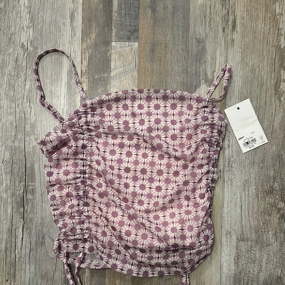 SO Red Ruched Spaghetti Strap Camisole